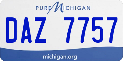 MI license plate DAZ7757