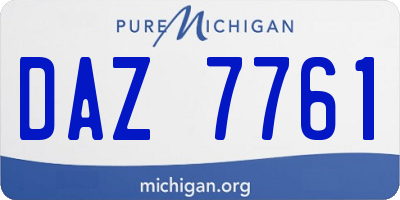 MI license plate DAZ7761