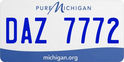 MI license plate DAZ7772