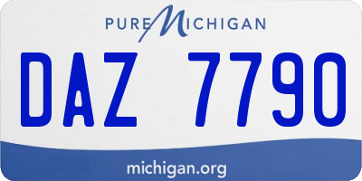MI license plate DAZ7790