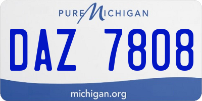 MI license plate DAZ7808