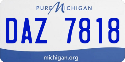 MI license plate DAZ7818