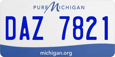 MI license plate DAZ7821