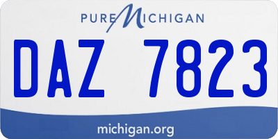 MI license plate DAZ7823