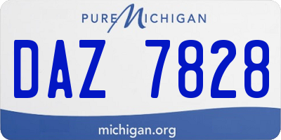 MI license plate DAZ7828