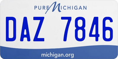 MI license plate DAZ7846