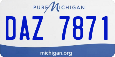 MI license plate DAZ7871