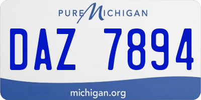 MI license plate DAZ7894