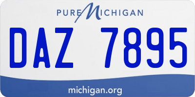 MI license plate DAZ7895