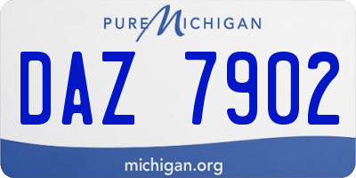 MI license plate DAZ7902