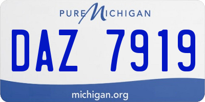 MI license plate DAZ7919