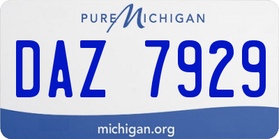 MI license plate DAZ7929