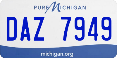MI license plate DAZ7949