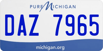 MI license plate DAZ7965
