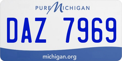 MI license plate DAZ7969