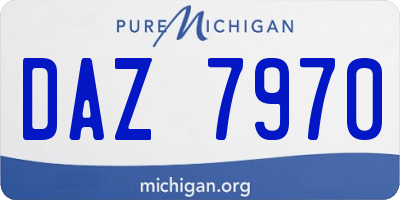 MI license plate DAZ7970