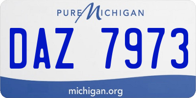 MI license plate DAZ7973