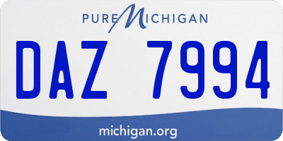 MI license plate DAZ7994