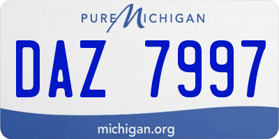 MI license plate DAZ7997