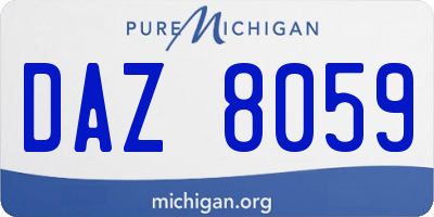 MI license plate DAZ8059