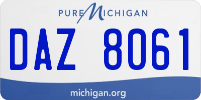 MI license plate DAZ8061