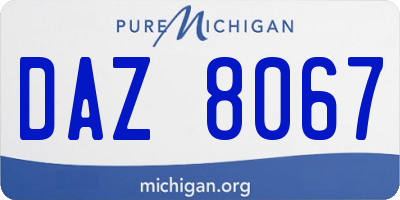 MI license plate DAZ8067