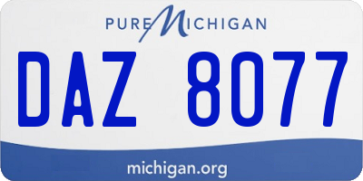 MI license plate DAZ8077