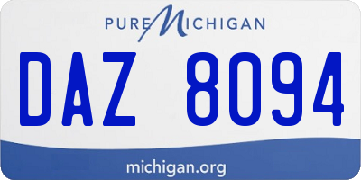 MI license plate DAZ8094