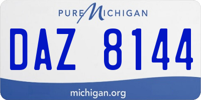 MI license plate DAZ8144