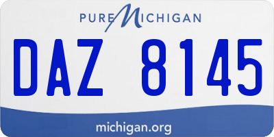 MI license plate DAZ8145