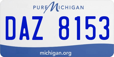 MI license plate DAZ8153