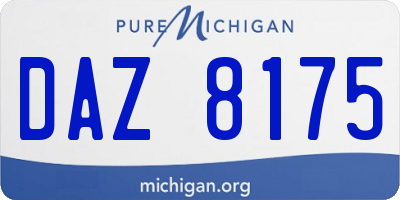 MI license plate DAZ8175