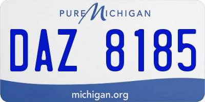 MI license plate DAZ8185