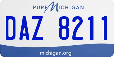 MI license plate DAZ8211