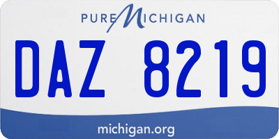 MI license plate DAZ8219