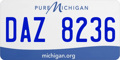 MI license plate DAZ8236