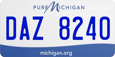 MI license plate DAZ8240
