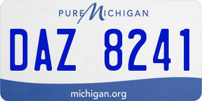 MI license plate DAZ8241