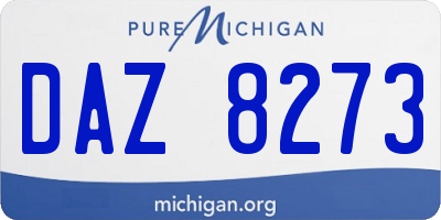 MI license plate DAZ8273