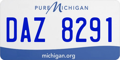 MI license plate DAZ8291