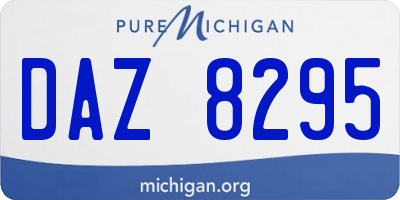 MI license plate DAZ8295