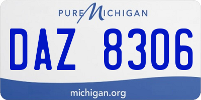 MI license plate DAZ8306