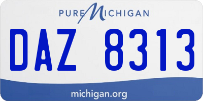 MI license plate DAZ8313