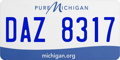 MI license plate DAZ8317