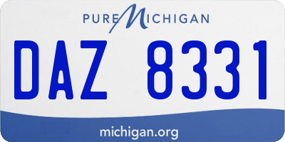 MI license plate DAZ8331