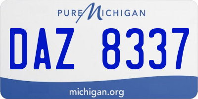 MI license plate DAZ8337