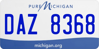 MI license plate DAZ8368