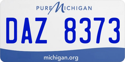 MI license plate DAZ8373