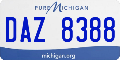 MI license plate DAZ8388