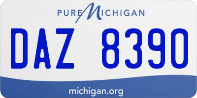 MI license plate DAZ8390